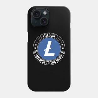 Vintage Litecoin Lite Coin LTC To The Moon Crypto Token Cryptocurrency Wallet Birthday Gift For Men Women Kids Phone Case