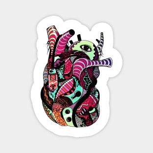 Blue Red Blend Light Heart Magnet