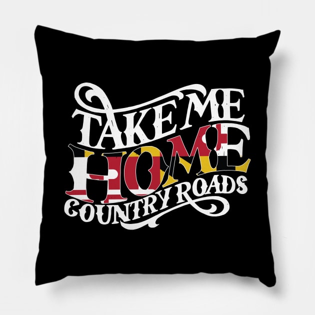 Take Me Home to Maryland Pillow by polliadesign