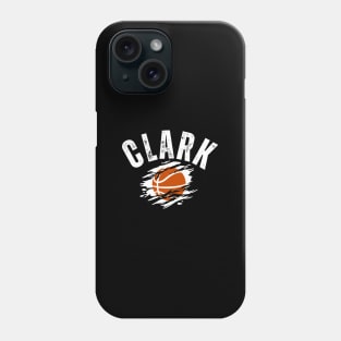 clark basketball Jersey white v 2 Phone Case