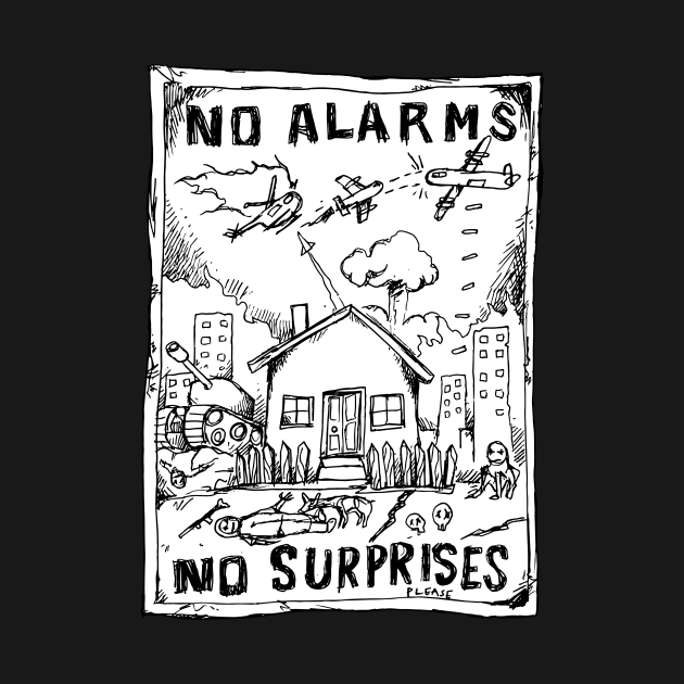 No Surprises Illustrated Lyrics by bangart