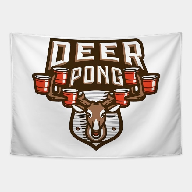 Deer Pong Mascot Tapestry by Deer Pong