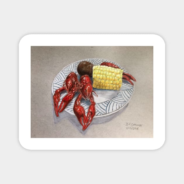 Crawfish Magnet by Bill Cameron Fine Art