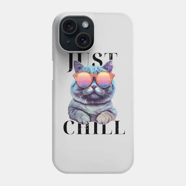 Just Chill Cool Cat Phone Case by DesignArchitect