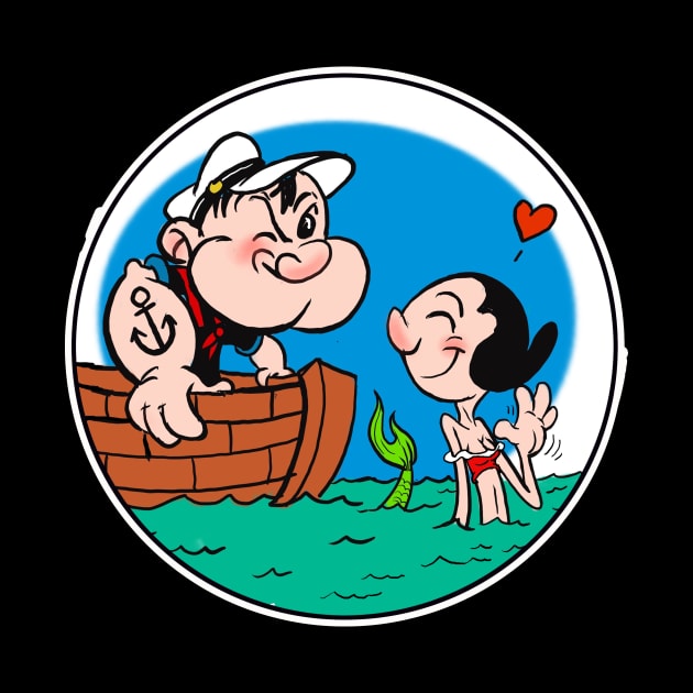 Popeye and Olive Mermaid by Biomek