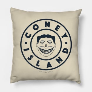 Coney Island, New York - Steeplechase Face Circle Pillow