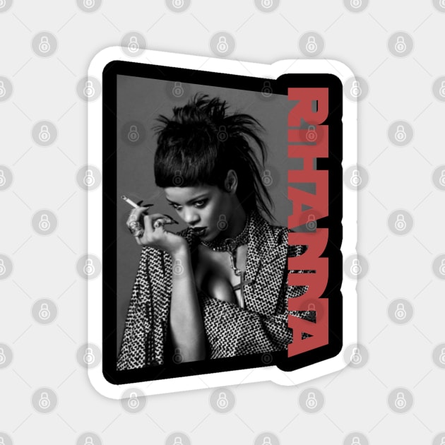 rihanna minx - monochrome style Magnet by BUBBLEMOON