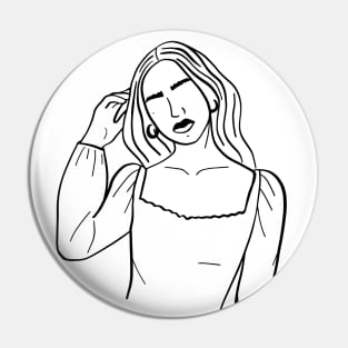 Minimalist Woman Pin