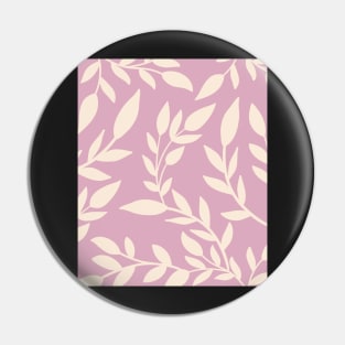 Abstract Lilac Botanical  Leaves Pattern Pin