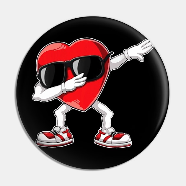 Dabbing Heart Funny Gifts Mens Kids Boys Valentines Day Pin by jadolomadolo