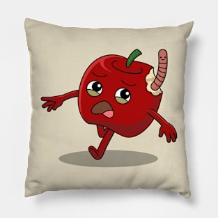 Apple and worm Pillow