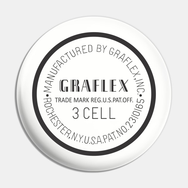 Graflex Inc. Pat. Number Shirt Version 2 Pin by GraflexBank