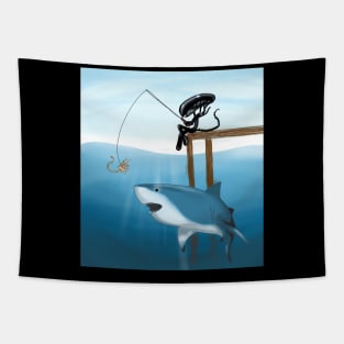 Xenomorph and Jaws Collaboration Tapestry