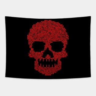 Cyber Red Skull Tapestry