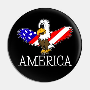 Eagle US Flag America Independence Day 4th July Pin