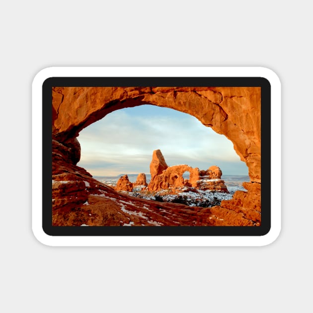 Turret Arch Through The Window Magnet by AdamJewell