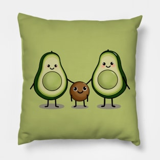 Cute avocado Family Pillow