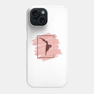 ballet design in dusty rose and burgundy variation Phone Case