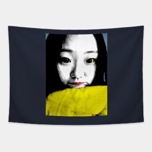 BEAUTIFUL FUNNY ASIAN GIRL POP ART COLOR Tapestry