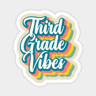 Vintage Cool Third Grade Vibes Magnet