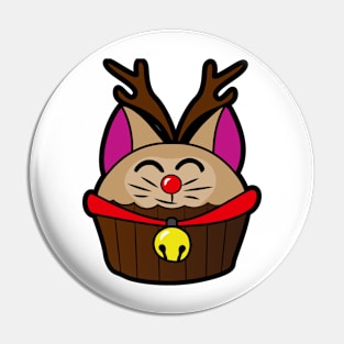 Rudolph Reindeer Cat Pin