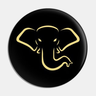 GOLDEN ELEPHANT HEAD Pin