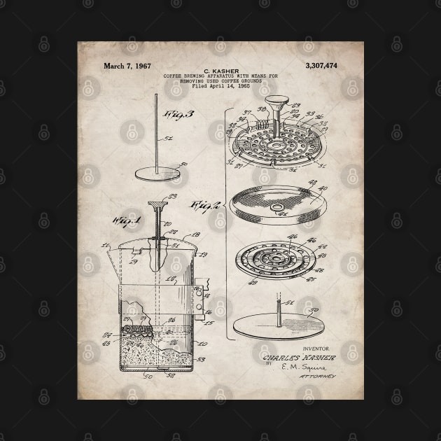 Coffee Filter Patent - Coffee Shop Art - Antique by patentpress