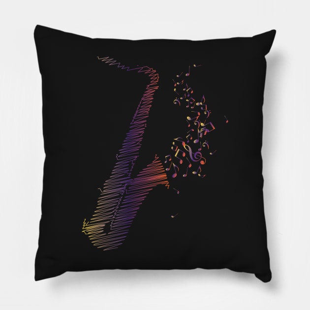 Creative Saxophone Pillow by WIZECROW