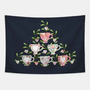 Chintzy Teacup Pyramid Tapestry