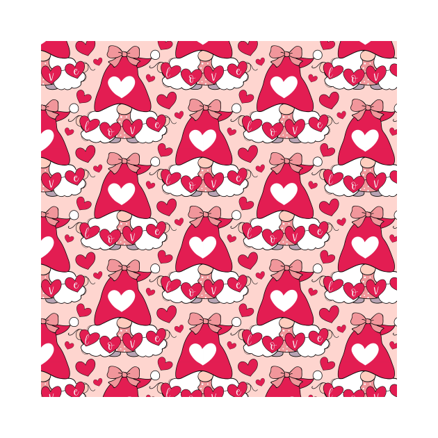 Cute Valentines Day Heart Gnome Lover by jodotodesign