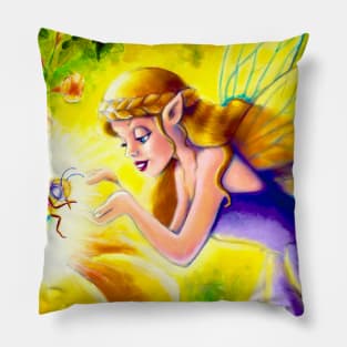 Fairy Princess and Magic Bee Pillow