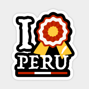 I love Peru - Te Amo Peru - Escarapela Magnet
