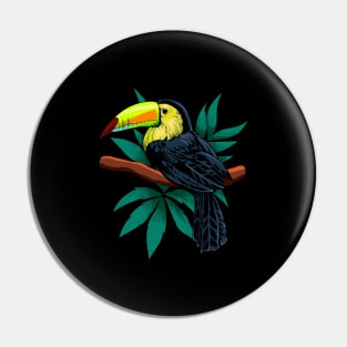 Bird of paradise - drawing of toucan Pin