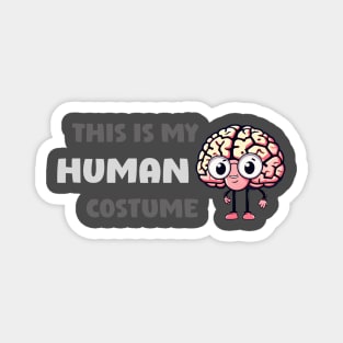 Brain halloween human costume design Magnet