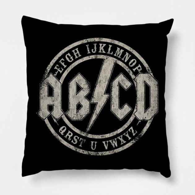 Hard Rock Alphabet Pillow by Zachterrelldraws