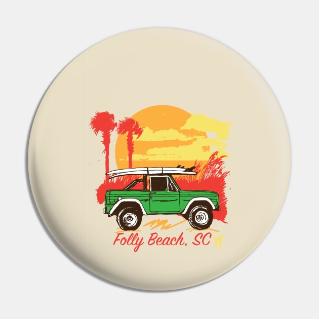 Folly Beach Bronco Life! Pin by dosbandidosart