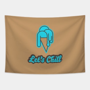 Let's Chill Ice Cream Pun Tapestry