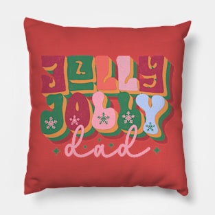 Jolly Dad Retro Christmas Pillow