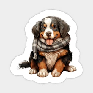 Winter Bernese Mountain Dog Magnet