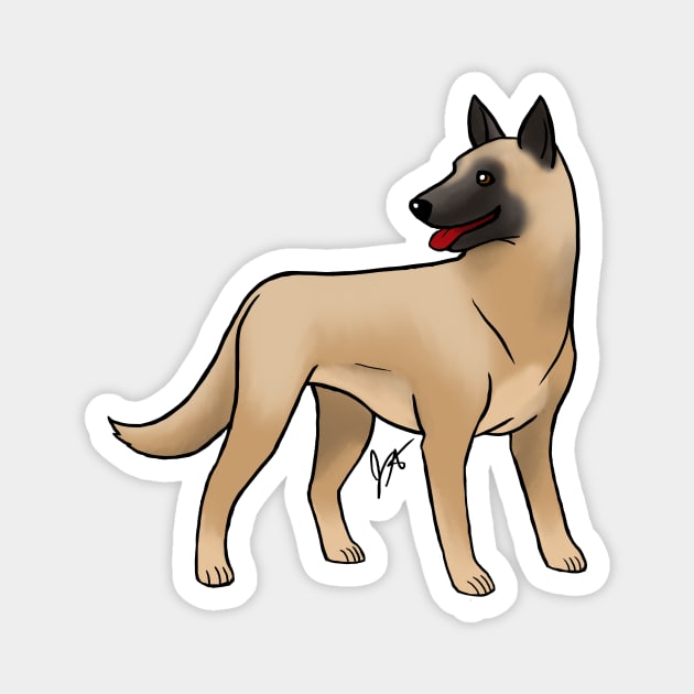 Dog - Belgian Malinois - Fawn Magnet by Jen's Dogs Custom Gifts and Designs