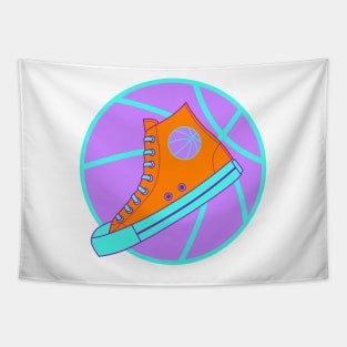 Orange High Top Sneaker Tapestry