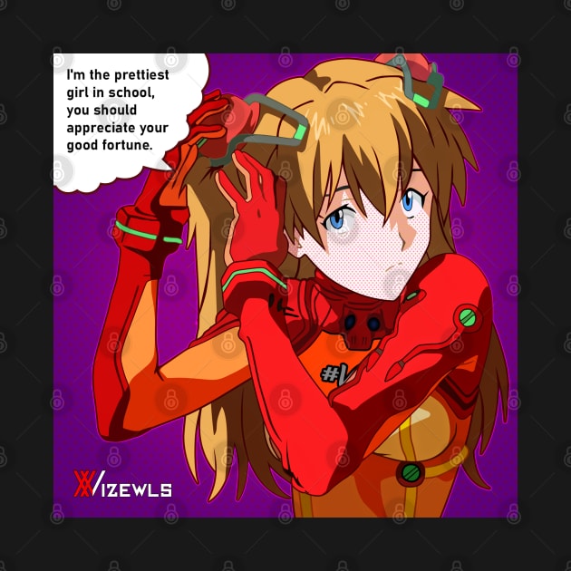 Asuka Langley Soryu | Neon Genesis Evangelion | Pop Art by Vizewls