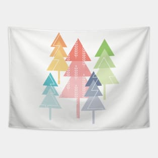 Pine Trees Forest Scandinavian Pastel Tapestry