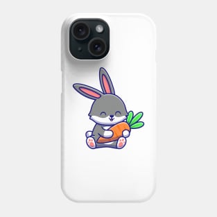 Cute Rabbit Hugging Carrot Phone Case