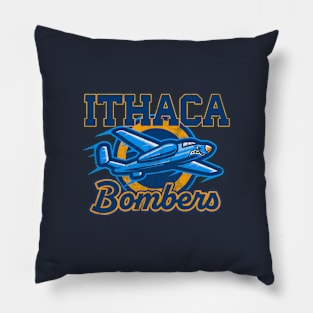 Support the Ithaca Bombers with this vintage design Pillow