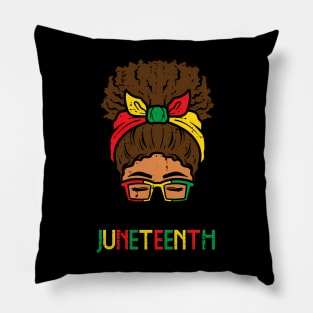 Celebrate Juneteenth Afro Woman African Women Girls Kids Pillow