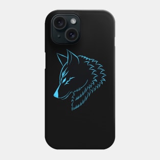 Blue wolf Phone Case