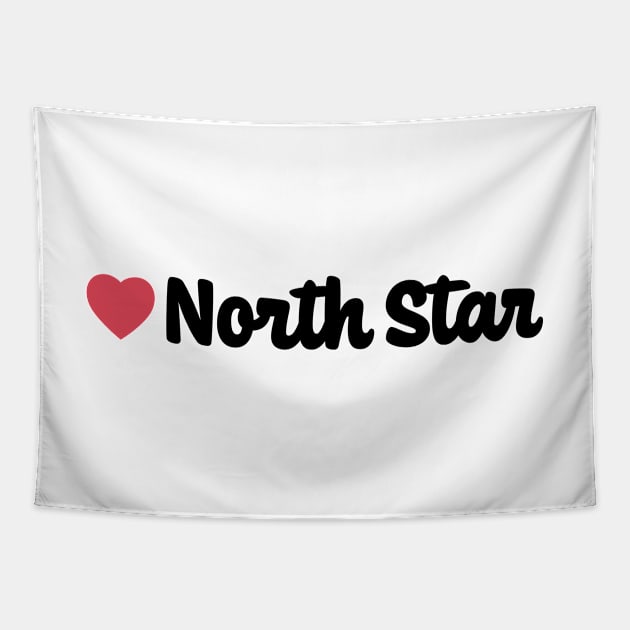 North Star Heart Script Tapestry by modeoftravel