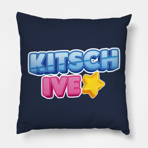 IVE Kitch song text typography dive | Morcaworks Pillow by Oricca