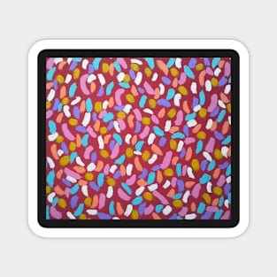 All the Shooting Stars Abstract Art Magnet